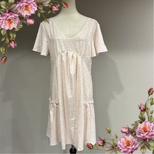 Short sleeve v-neck floral mini maternity dress